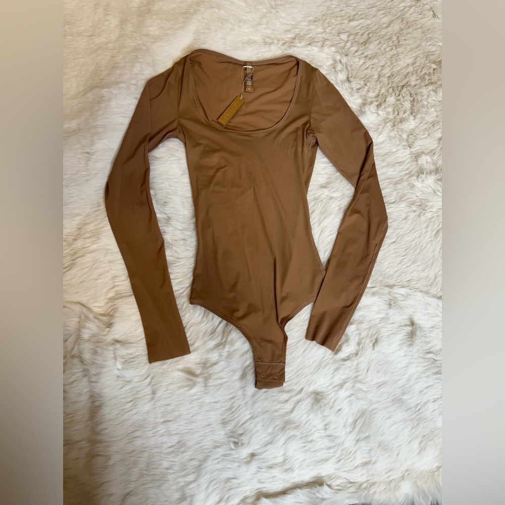 Skims Jelly Sheer Longsleeve Bodysuit XS